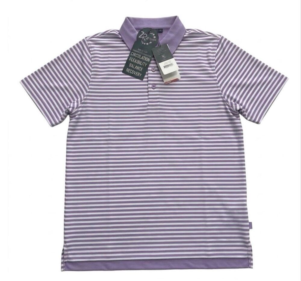 Zero Restriction Golf Wear NWT Fleet Polo Techwear Moisture Wicking Lavender